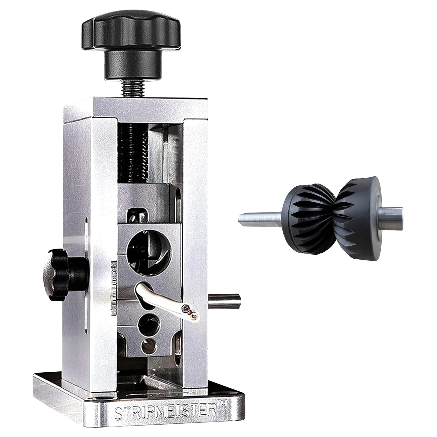 StripMeister Original Wire Stripping Machine & E250 Feeder Replacement - Drill Powered Wire Stripper, Wire Stripper Tool & Ultra-Grip E250 Feeder & Shaft Replacement, Wire Stripping Made Easy (Bundle)