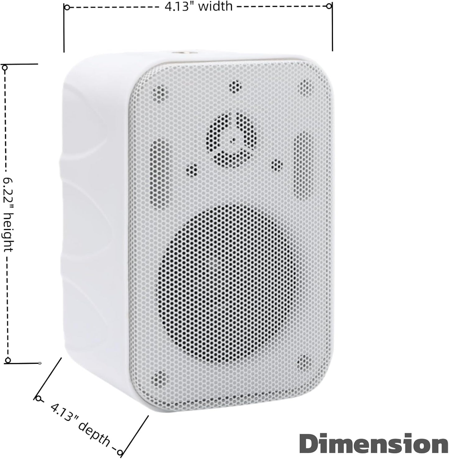 Diinpaul 3.5 inch Outdoor Speakers Wired, Waterproof Wall Mount Speakers, Ideal for Patio, Poolside, Garage, Pair