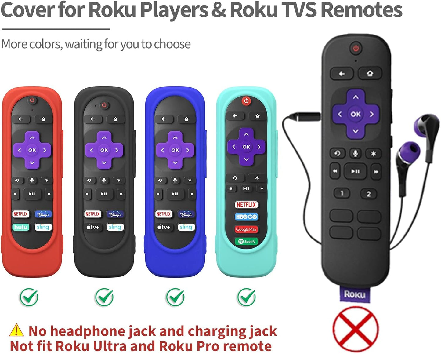 DUOLAXMENG Silicone Case Cover for TCL/Hisense/Roku Streaming TV Stick Remote - Shockproof Washable Remote Cover Pink