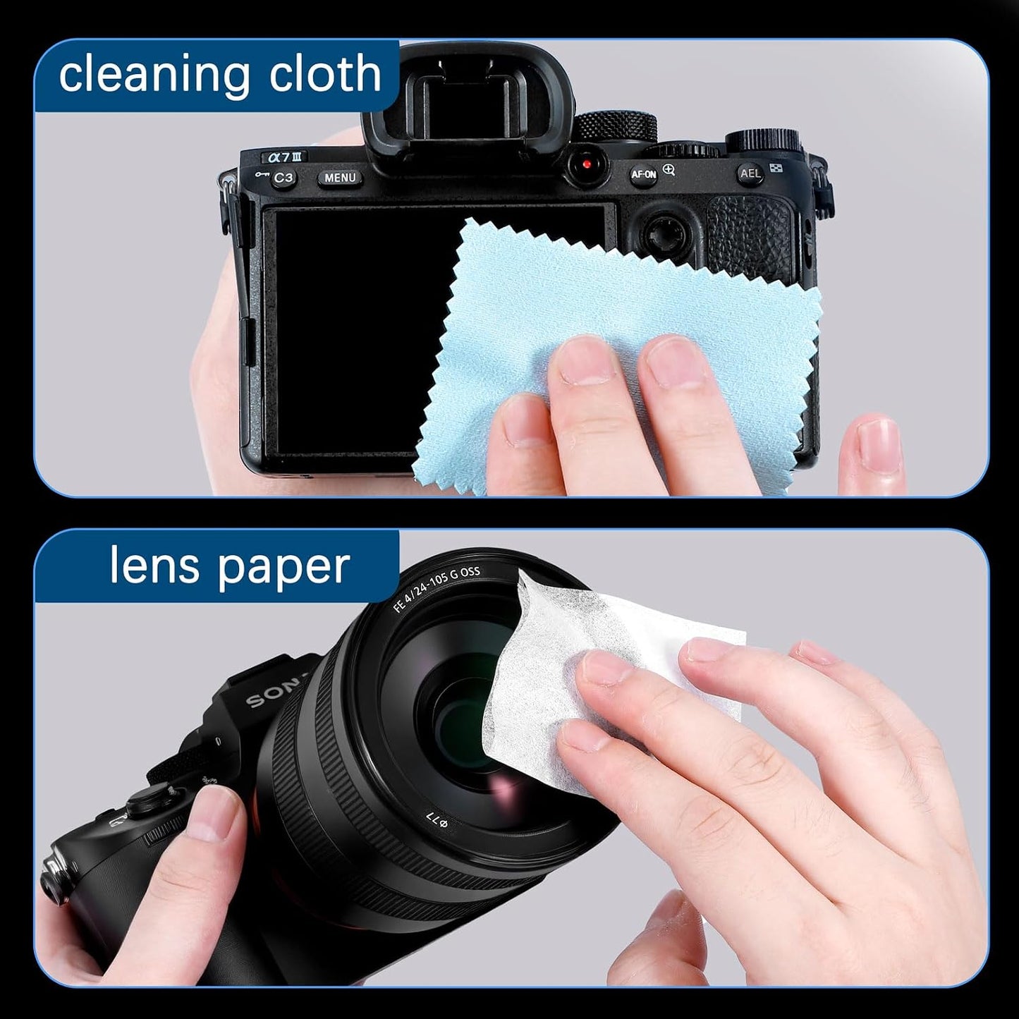 AJWXWO A7III Camera Cleaning Kit for DSLR & Mirrorless Cameras - Camera Accessories Lens, Sensor & Camera Lens Cleaning