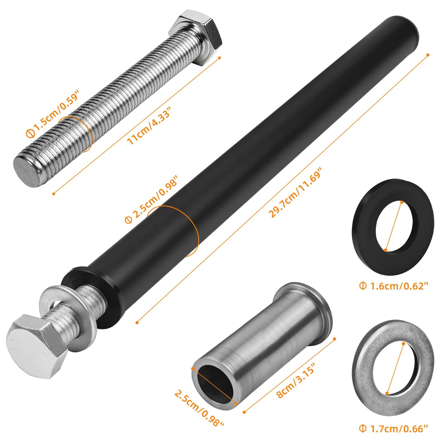 Weight Plate Holder for Power Rack Attachment, Squat Rack Weight Storage for 1 inch Olympic Weight,Compatoble with 2x2, 2x3, 3x3 Power Cage, Fit 1"and 5/8" Hole (3×3)