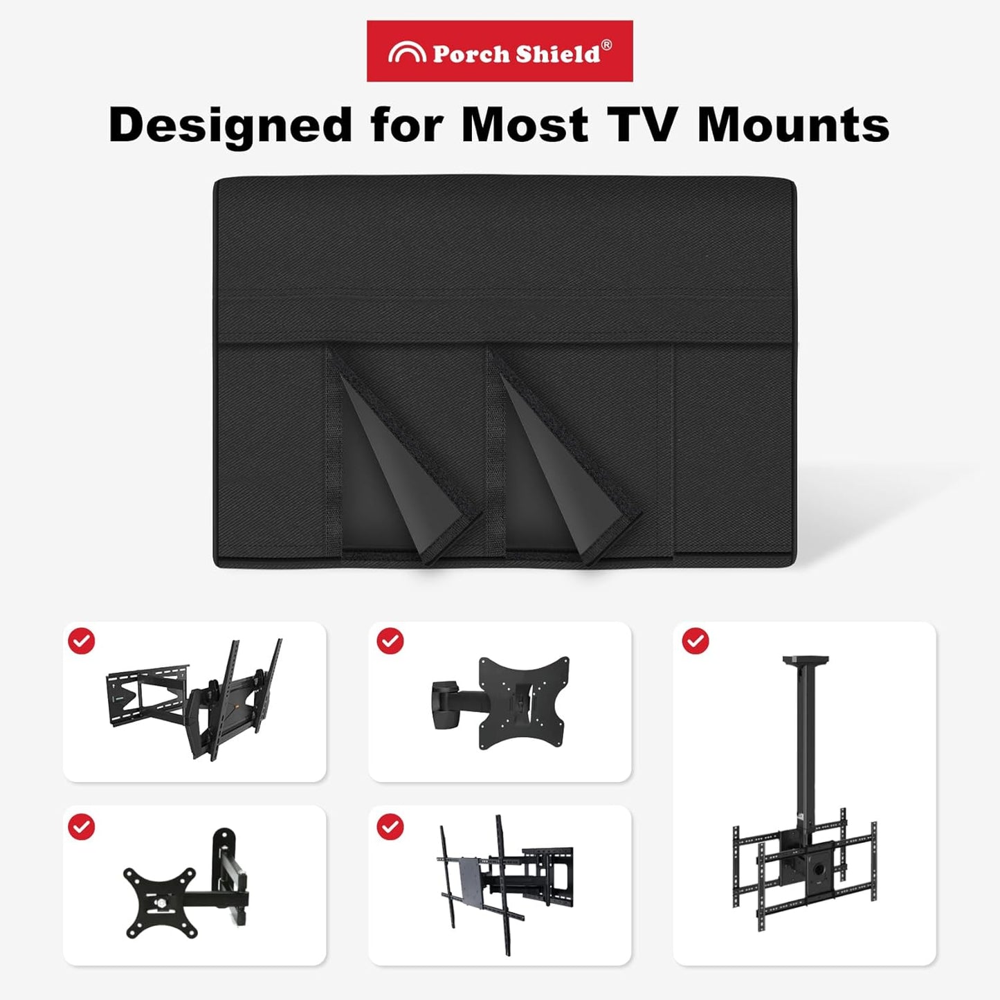 44-47 inches Porch Shield Outdoor TV Cover Universal Weatherproof Protector for LCD, LED, Plasma Flat TV Screen