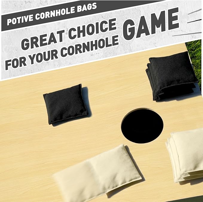 Cornhole Bags Set of 8 Regulation Corn Hole Bean Bags for Cornhole Game, Professional Weather Resistant Corn Hole Bags with Tote Bag
