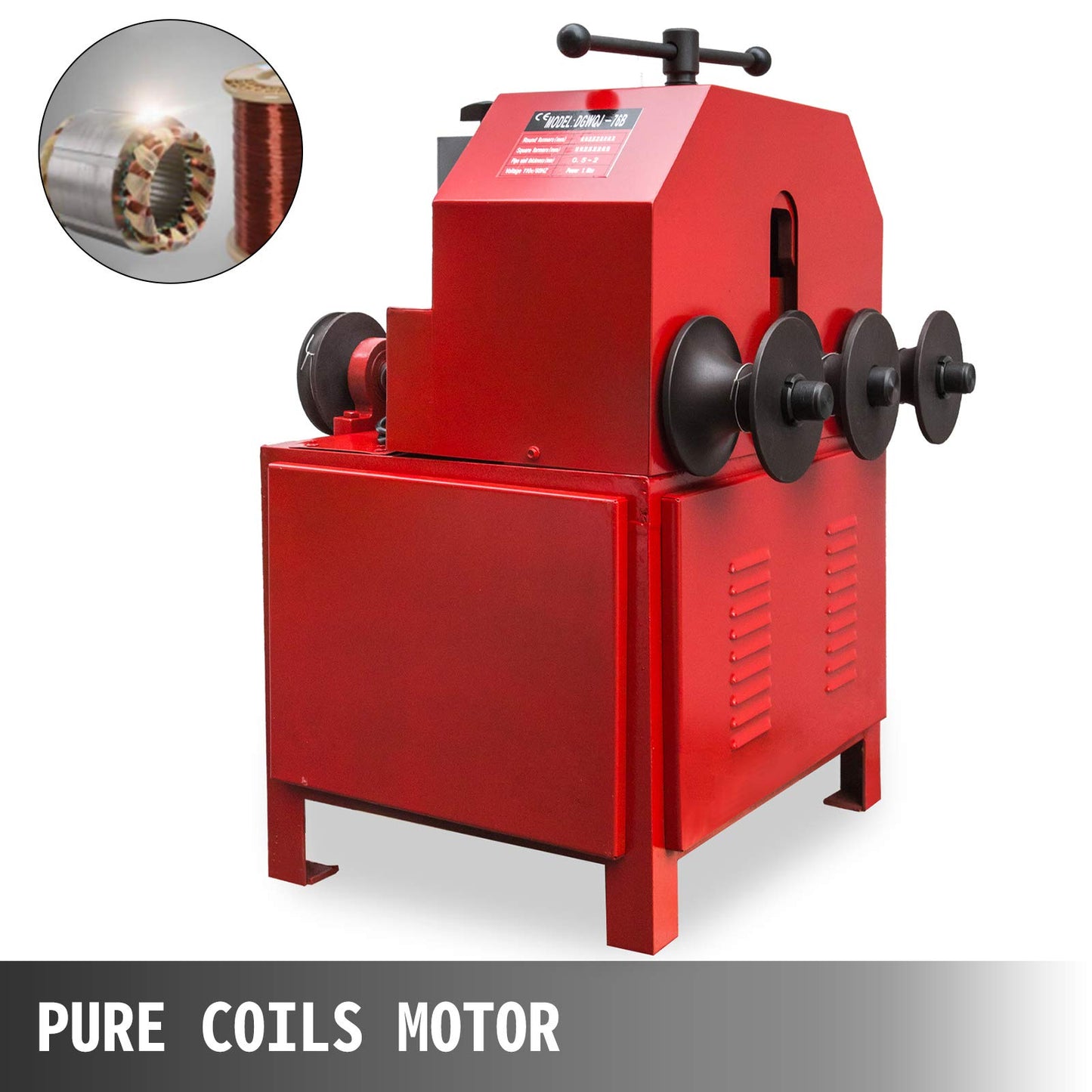 VEVOR Pipe Tube Bender, 9 Round and 8 Square Die Set Electric Pipe Tube Bender 1.5KW Multi-function Electric Pipe Bender