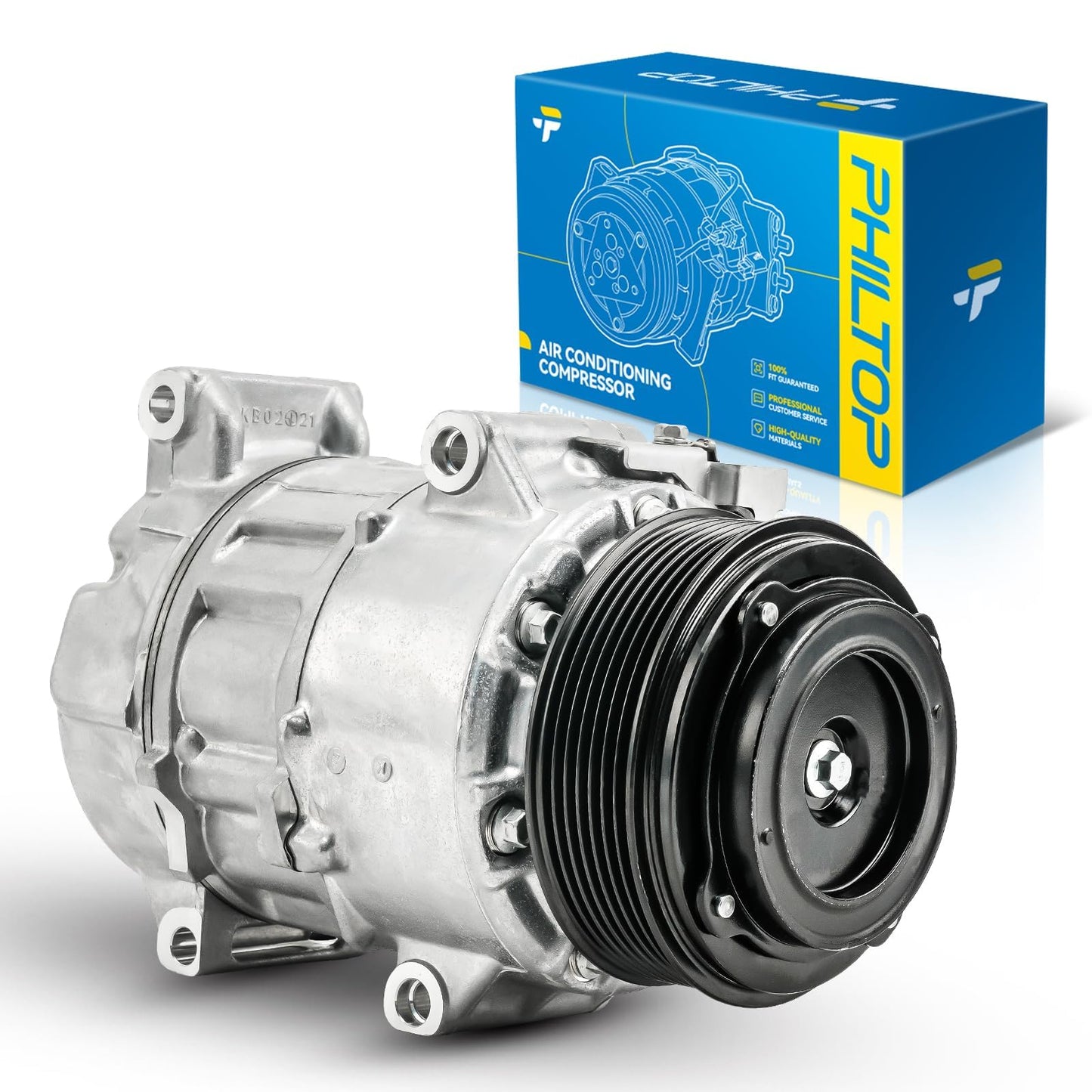 PHILTOP 158366 NEW Air Conditioner AC Compressor with Clutch Compatible with Lexus ES350 2007-2013, Toyota Sienna 2007-2010, Venza 2010-2015 3.5L