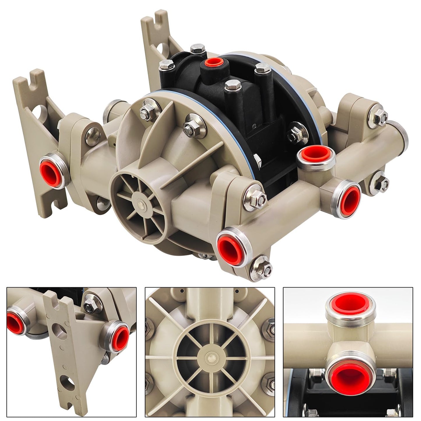 66605J-344 Pneumatic Diaphragm Pump Replacement for Classic Air Compressor,Polypropylene Fluid Caps & Manifold,13 GPM (49.2 LPM) Maximum Flow Rate 66605J344