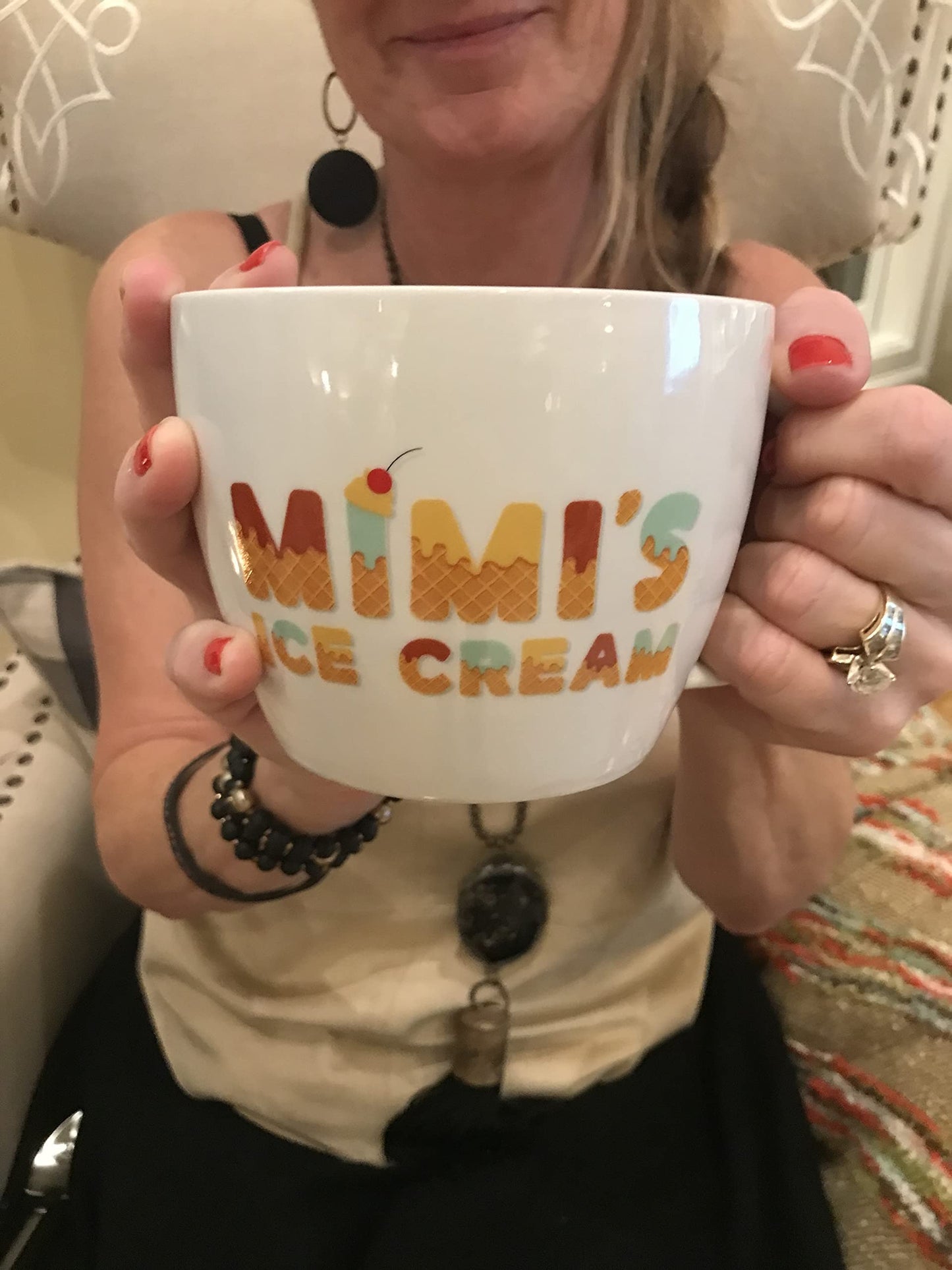 Josephine on Caffeine Mimi's Ice Cream Bowl & Spoon - Ideal Mother's Day, Christmas or Birthday Gift