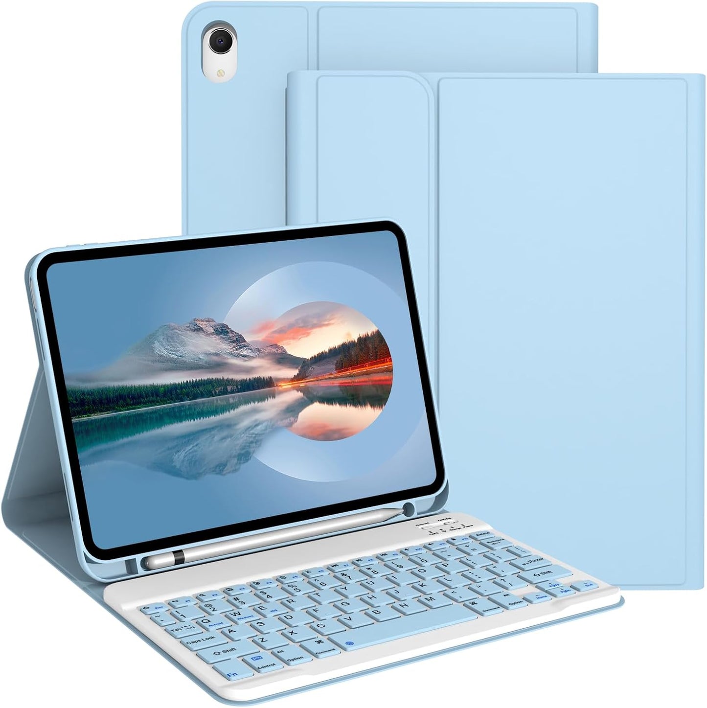 Divufus 11th (A16) 2025, 10th 2022 3 Keyboard Case for iPad Generation for iPad Generation [Magnetic Detachable