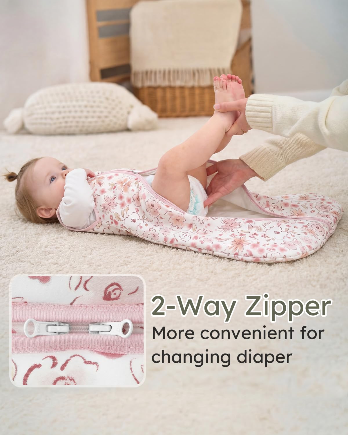 Yoofoss Baby Sleep Sack - 1.5 Tog Wearable Blanket for 12-18 Months | 100% Organic Cotton, Soft & Warm
