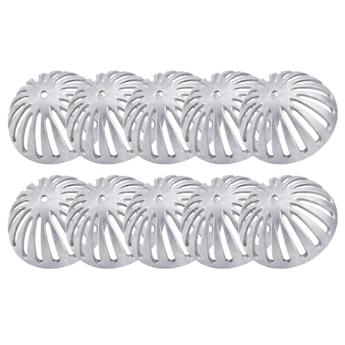 10 Pack Floor Sink Strainer Floor Drain Strainer Heavy Duty Aluminum Dome Sink Drain Strainer Floor Drain Cover for Kitchen, Bar, Outdoor Garden or Bath 5-1/4" Diameter x 2-1/4"H