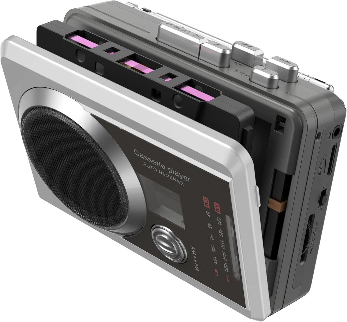 DIGITNOW Cassette Cassette Player Recorder, Retro AM/FM Radio, Portable Audio Player Speaker Device with Built
