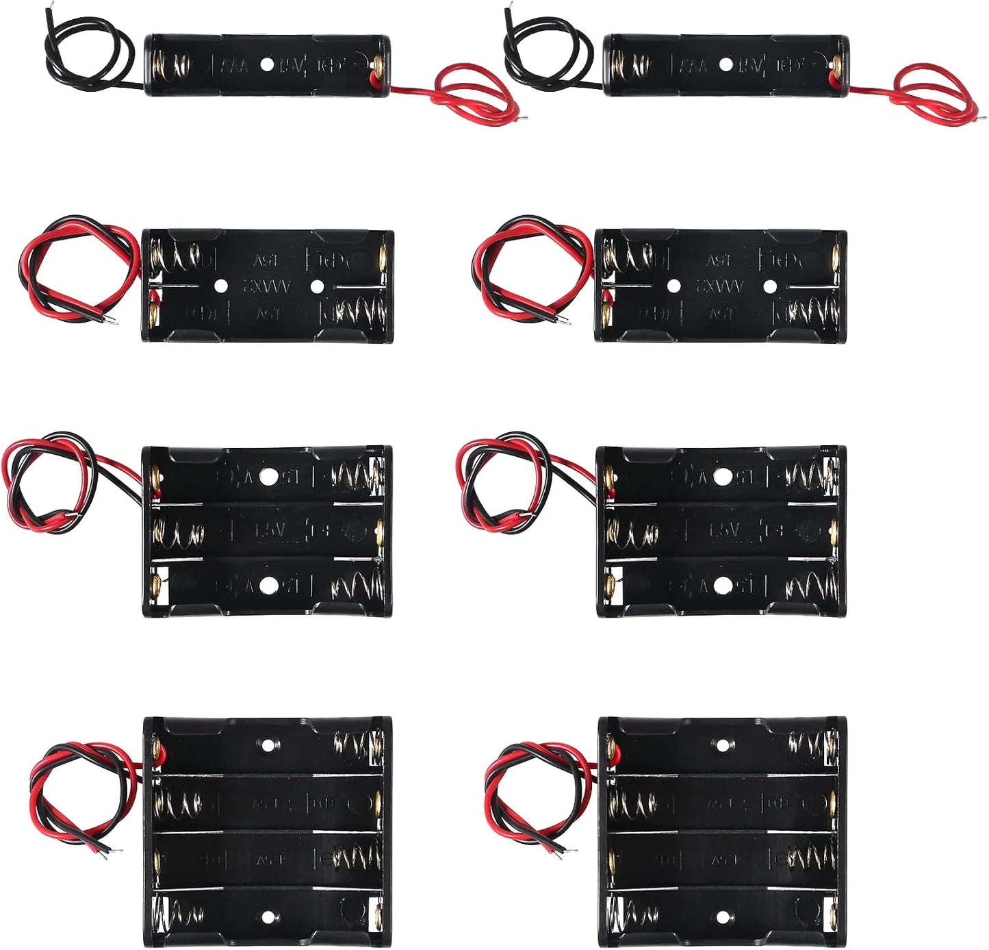 DIANN 8pcs 2pcs 1 2pcs 2 2pcs 3 2pcs 4 AAA Battery Holder AAA Battery Holder Slot AAA Battery Holder AAA Battery Holder