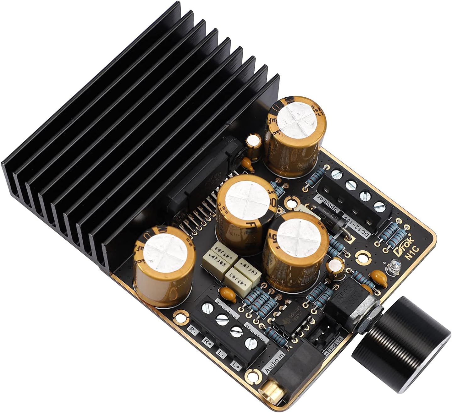2.1 80W+80W and120W 9-18V 4 DROK Class AB Amplifier, Channel Stereo Pure Bass Audio Amplifier Board