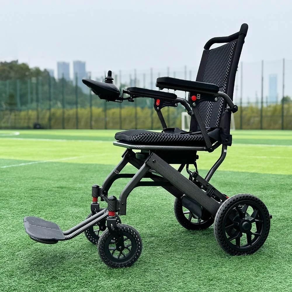 Easwe E10 Lightweight Electric Wheelchairs for Adults, 15/30 Miles Portable Motorized Wheelchair with 12Ah Lithium Battery / 500W Motor, All Terrain Compact Power Wheelchair (Amp Hours, 12)