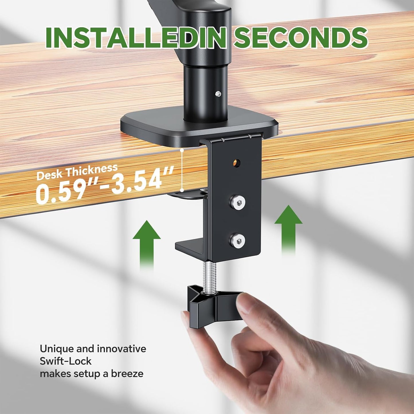 Ekisemio 13 32 Inch Single Monitor Mount, to Monitor Arm, Adjustable Monitor Stand