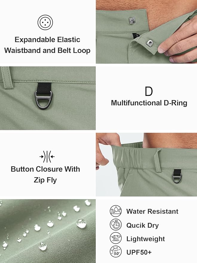 NORTHYARD Men's Cargo Hiking Shorts 9" Lightweight Outdoor Tactical Work Camping Sport Golf Casual Travel Fishing Multipocket