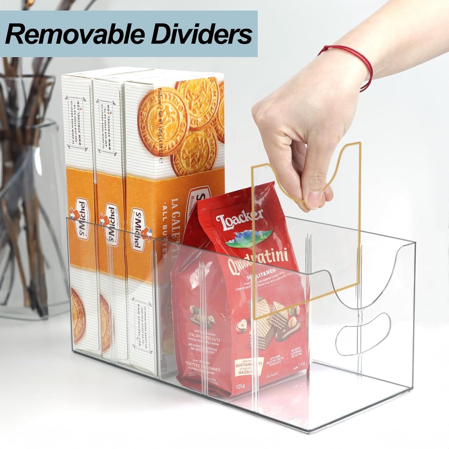 ZEXALOR Acrylic Belt Organizer - 5-Compartment Clear Storage Holder for Closet & Kitchen