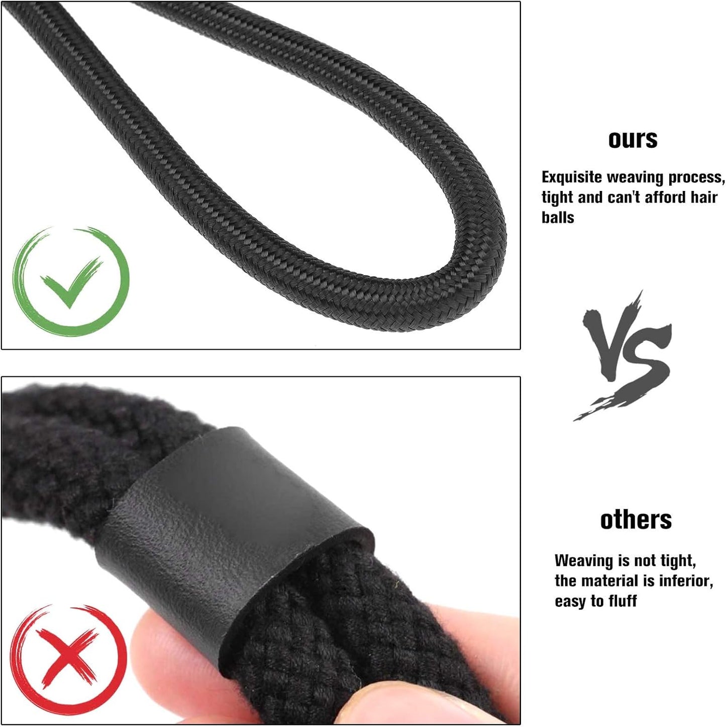 Soft Cotton Core Anti-Scratch Wrist Strap for DSLR Cameras - Comfortable & Stylish (Black)
