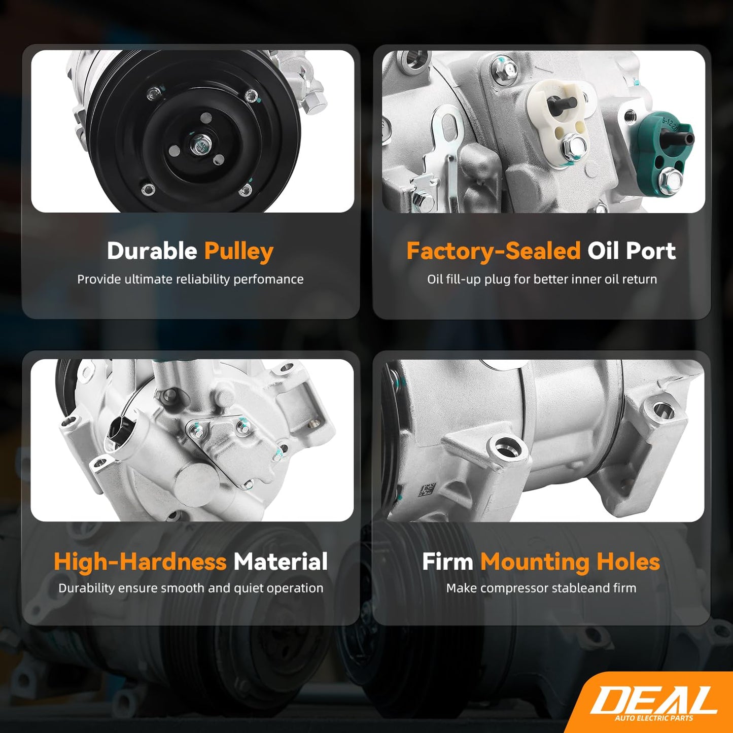 DEAL AUTO ELECTRIC PARTS Air Conditioner A/C Compressor with Clutch 1.8L Compatible with 2009-2010 Toyota Corolla Sedan 2009-2012 Matrix Wagon, 2008-2014 Scion xD Hatchback