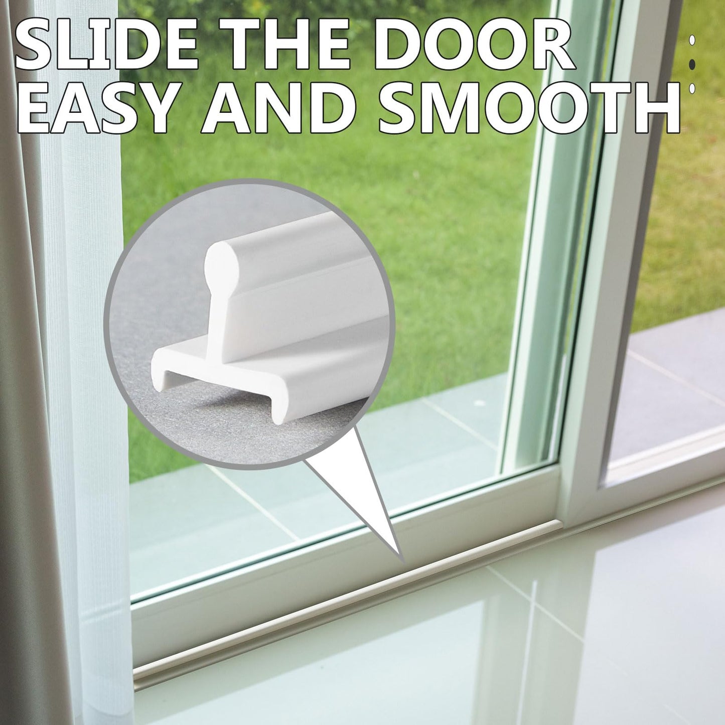 Colingmill 2 Pcs Sliding Screen Door Replacement Track 72 Inch Vinyl Bottom Track Sliding Door Screen Replacement Rail