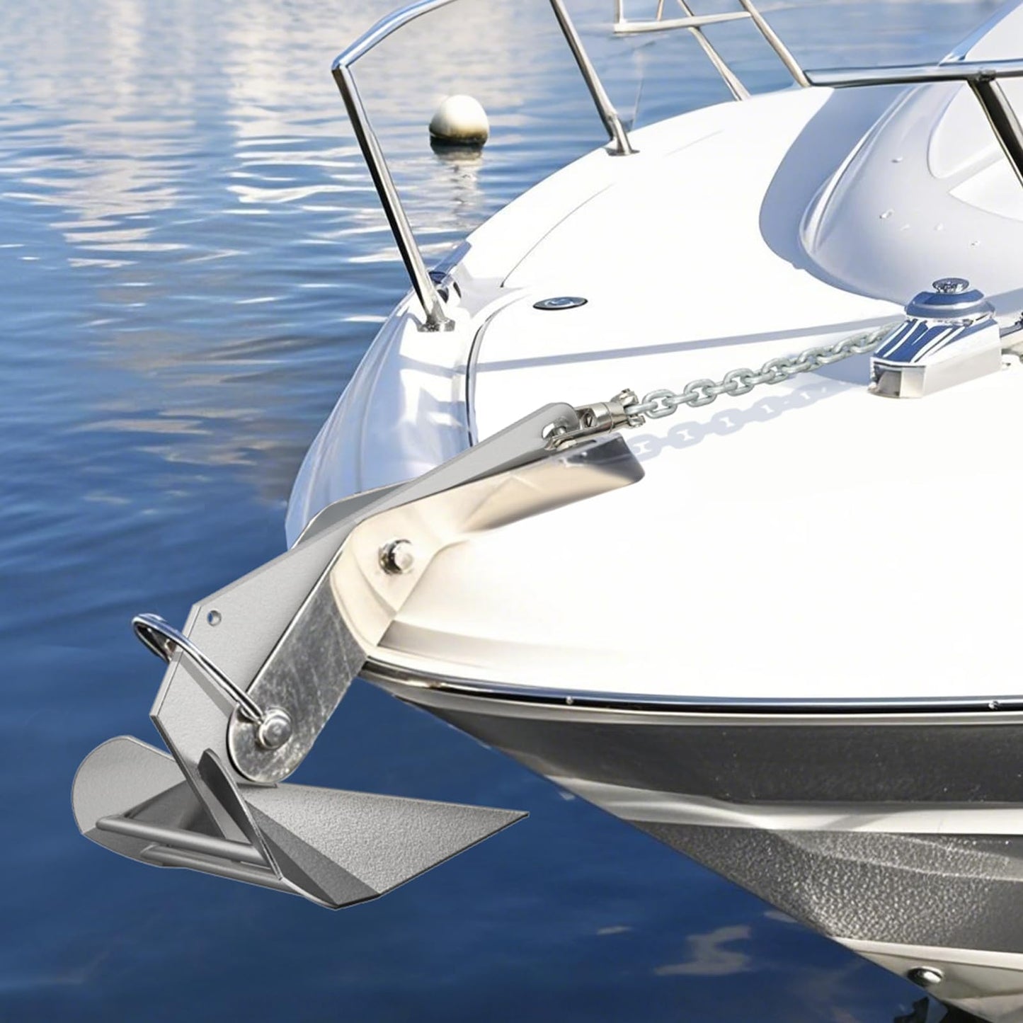 FUCNEN Boat Anchor Kit Hot Dipped Galvanized Steel Delta Anchor 9 Lb,1/2 Anchor Rope 100ft,1/4 G4 Galvanized Steel Marine Anchor Chain 10ft & Swivel,Windlass Anchor Rode-Rope/Chain Boat Anchor System
