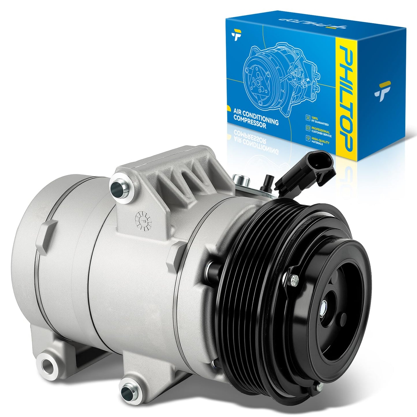 PHILTOP 68669 New Air Conditioner AC Compressor with Clutch for Ford Fusion 2006-2009, Fusion 2010-2012 2.5L/3L, Milan 2006-2009, Milan 2010-2011 2.5L/3L,Lincoln MKZ 2010, Zephyr 2006