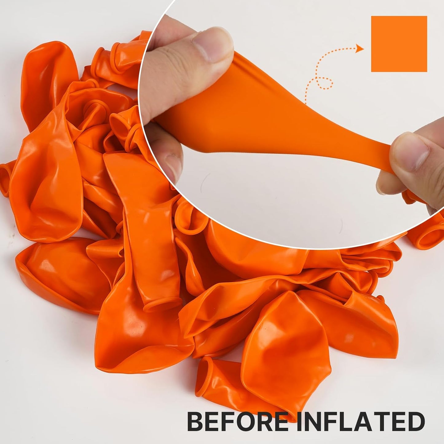 PartyWoo Orange Balloons - 101pcs 12 Inch Fall Latex Helium Balloons for Birthday & Baby Shower Decor