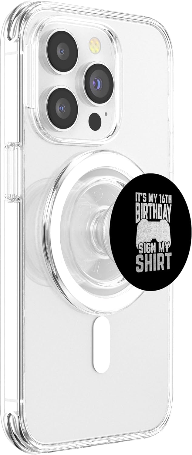 16th Birthday Celebration Party Gift Apparel 16th 16th It's MY Bday SIGN MY Shirt Birthday Controller PopSockets