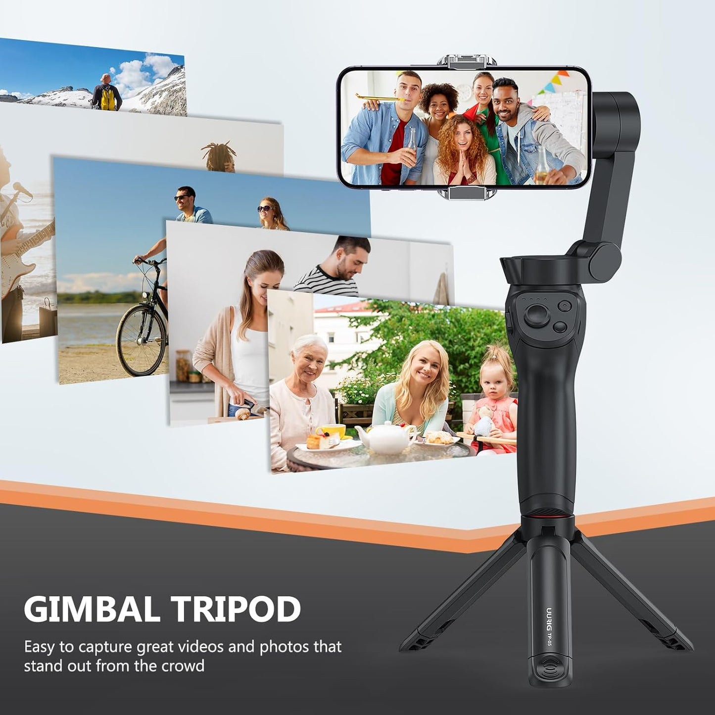 VRIG TP05 1/4" Extendable Mini Camera Tripod with Screw, Portable Desktop Tripod Selfie Stick Handle Grip Handheld