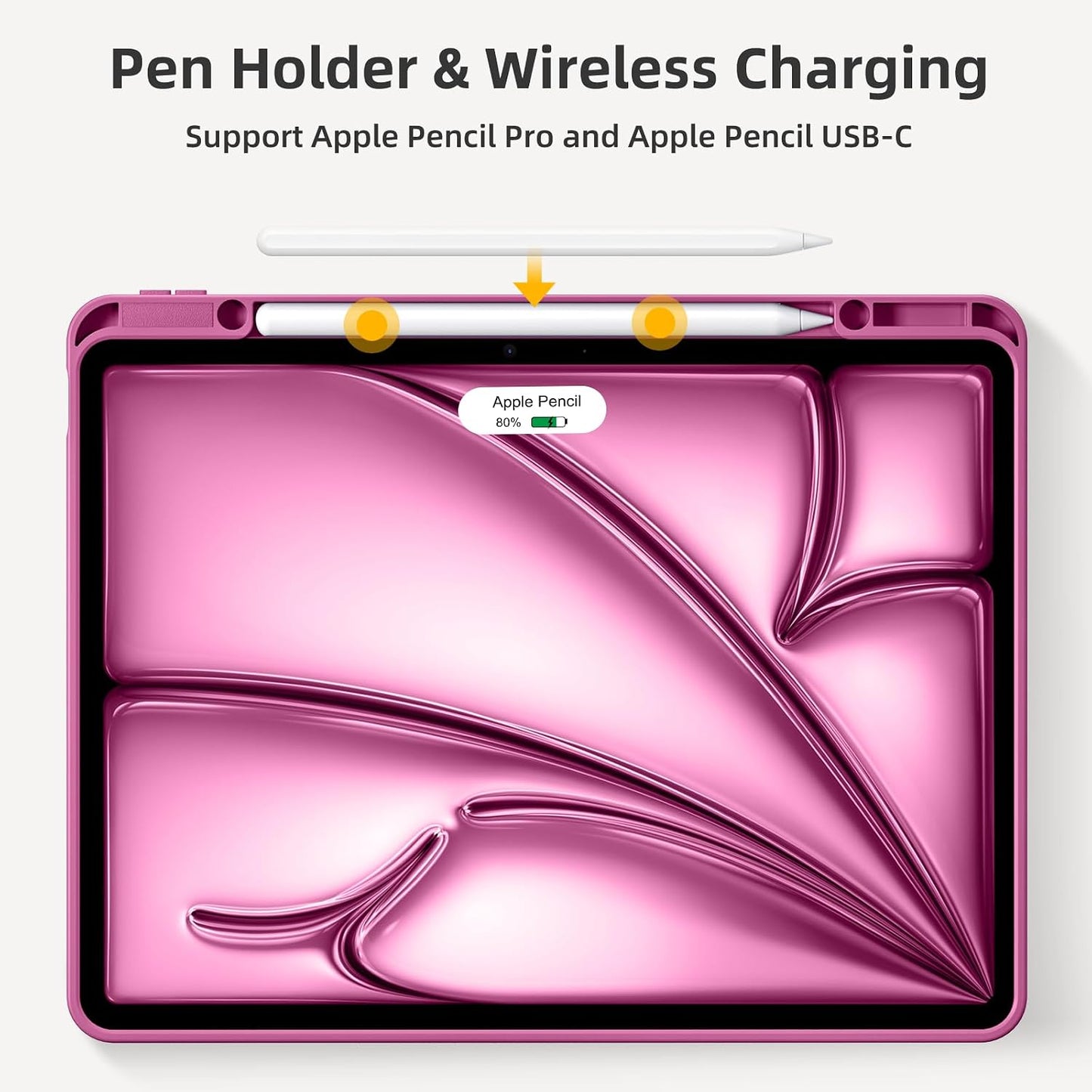 Akkerds 13 Inch (M4/M3/M2) 2026/2025/2024 13 Compatible for iPad Air Case with Pencil Holder, Trifold Stand Protective