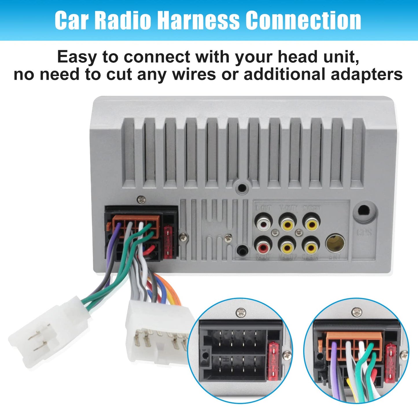 RAV4 Wiring Harness Replacement for Toyota Corolla Camy Highlander ISO Radio Wire Cable Car Stereo Power Speaker
