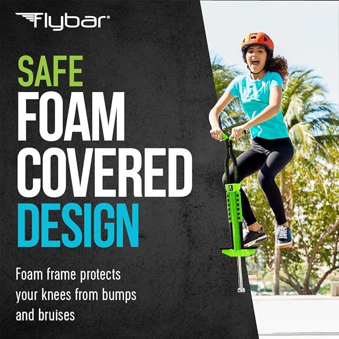 Flybar Master Pogo Stick for Kids Ages 9+, 80–160 lbs – Easy Grip Handles – Active Exercise Toy for Tweens & Teens – Outdoor Toy with Non-Slip Foot Pegs for Boys and Girls – No Assembly Needed
