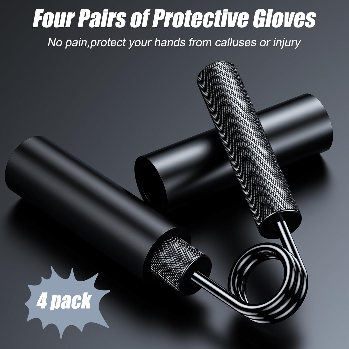ZEAGUS Grip Strength Trainer 4 Pack,50LB-200LB Metal Hand Grip Strengthener,Non-Slip Heavy-Duty Forearm Exerciser,Hand Gripper for Muscle Building and Hand Rehabilitation Exercising