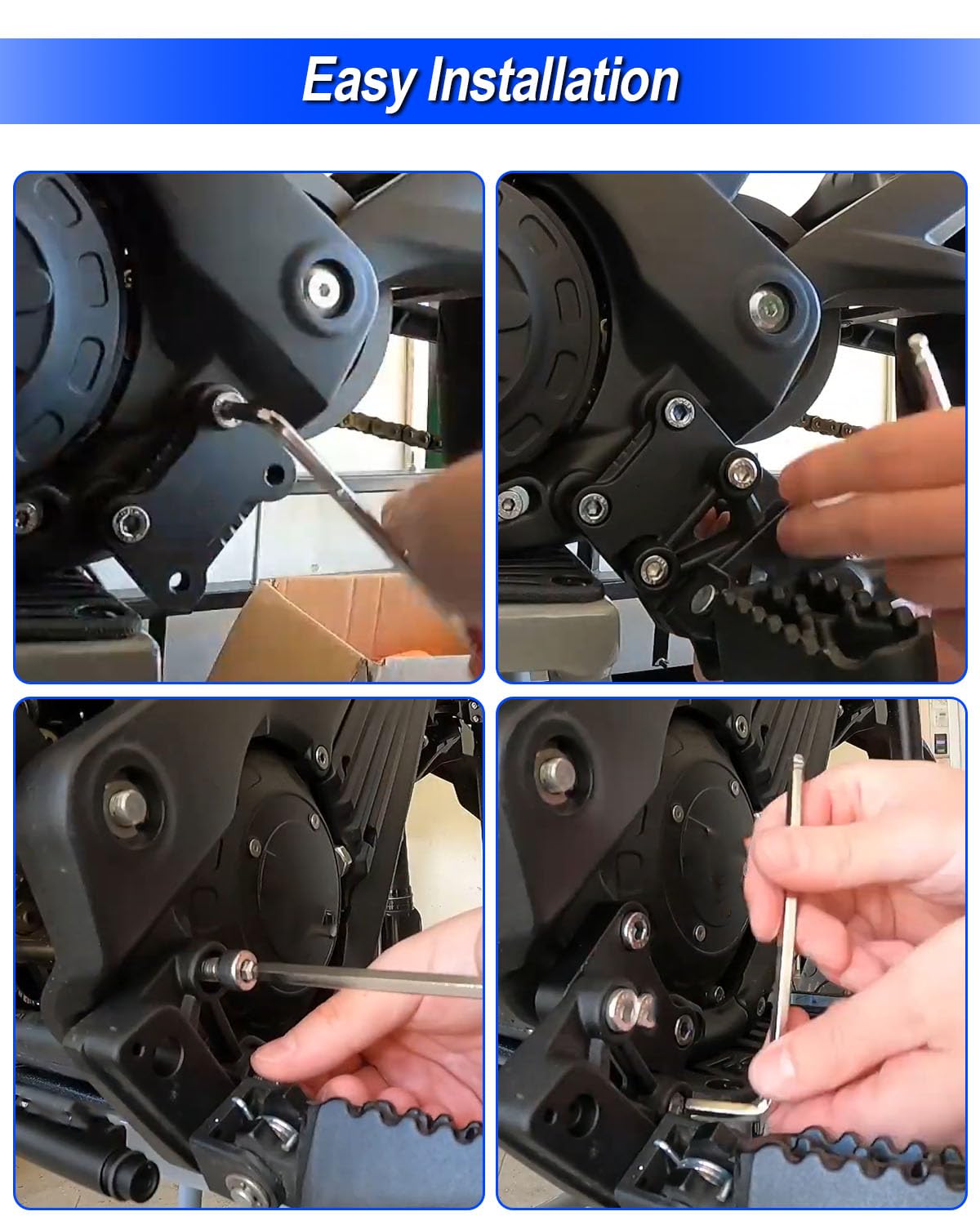 Vaticas Electric Dirt Bike Foot Pegs Brackets Holder Fit for Talaria X3 X3 PRO, Black Footpeg Pedal Bracket