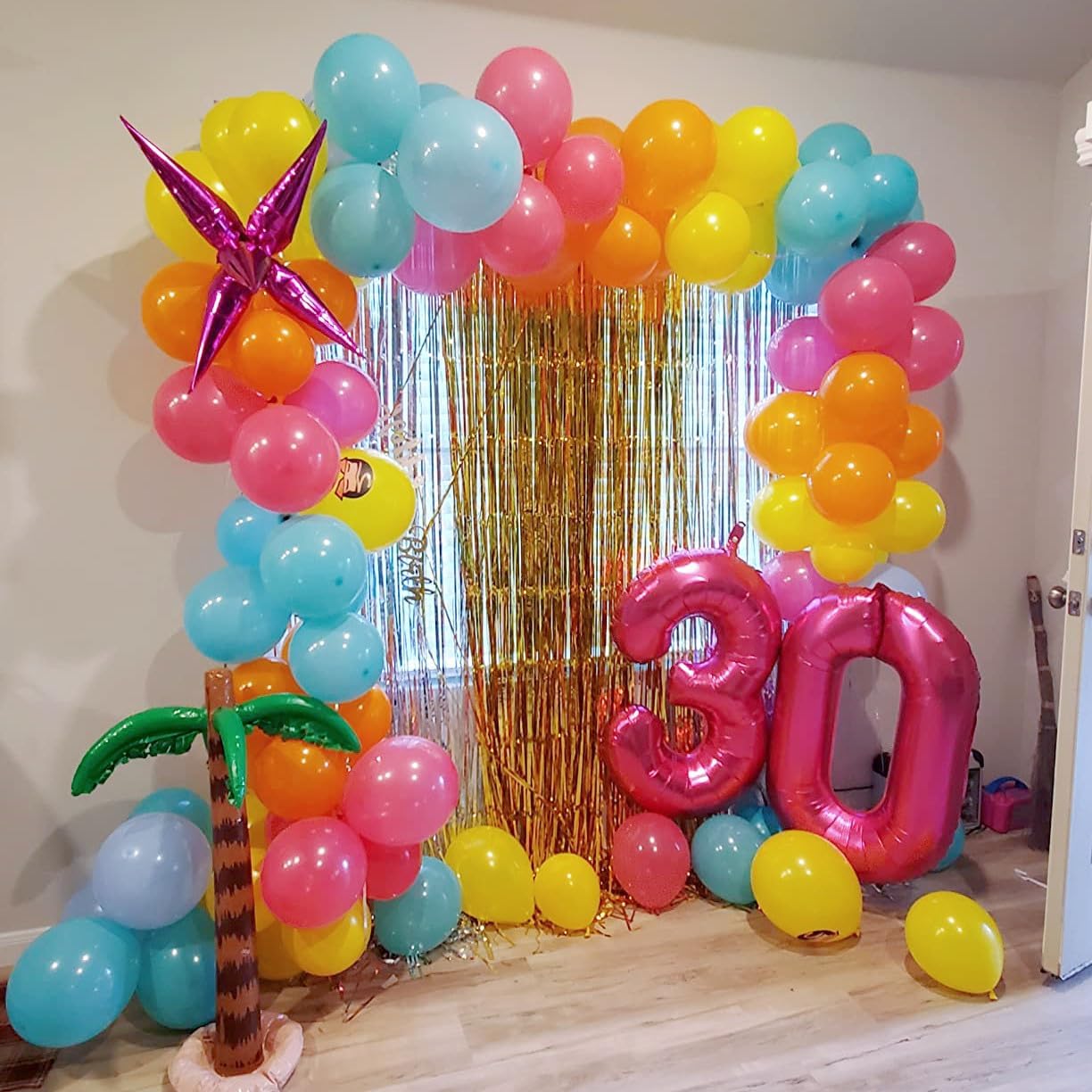 Skiennix 40-Inch Hot Pink Number 7 Balloon - Perfect for Birthdays, Engagements & Graduations