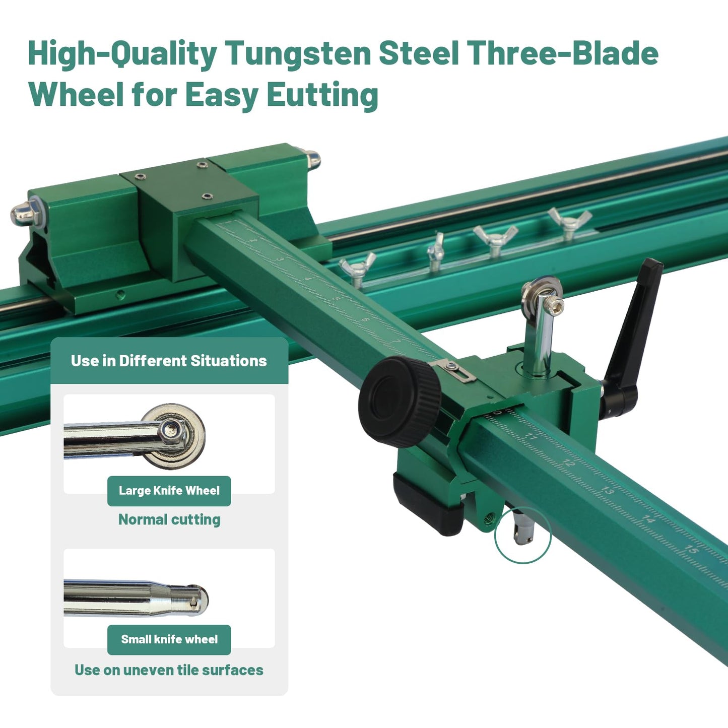 71" (1.8 m) Tile Cutter –Professional Large Format Tile Cutter Tool– Portable Guide, Max Cutting Width 35.4" (90 cm), Ideal for Contractor