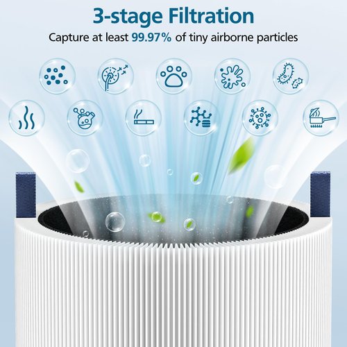 2 Pack Mini Max Replacement Filter, FMINI Filter Compatible with BLUEAIR Blue Pure Mini Max Air Purifier, Ture HEPA + Activated Filter