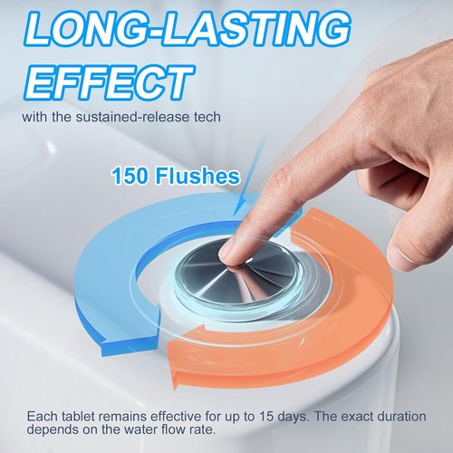 KIISIISO Toilet Bowl Cleaner Tablets - 50 Pack | Automatic Bleach Cleaners for Long-Lasting Freshness