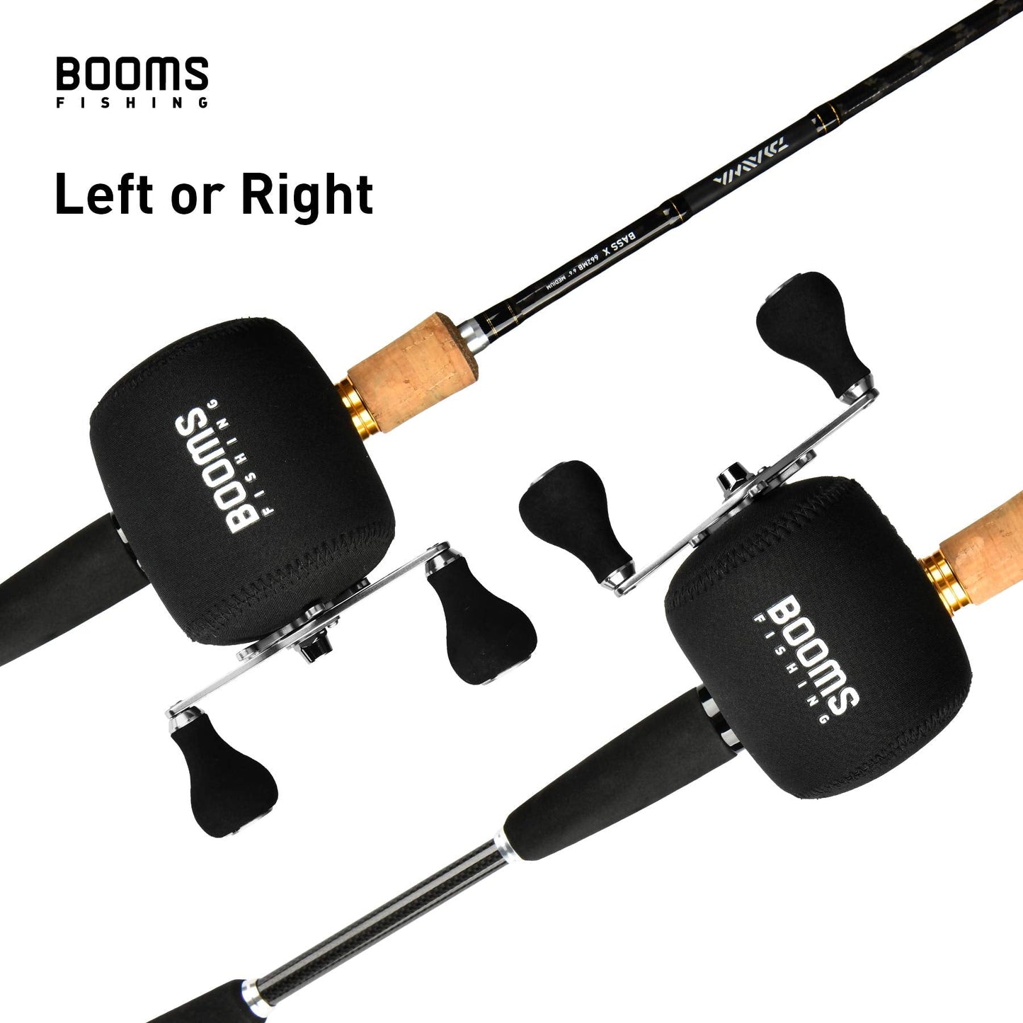 Booms Fishing RC1 Neoprene Reel Cover, Round Baitcasting Reels Cover, Fit for 3.9" W x 3.3" D Reels, Large Size