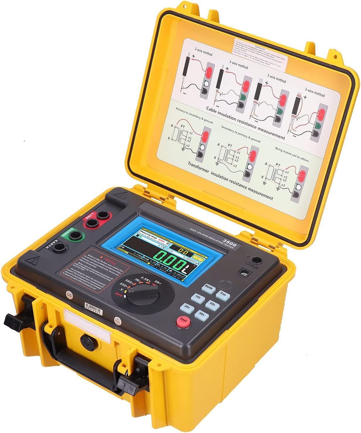 ETCR ETCR3500 5KV High Voltage Insulation Tester Megohm Meter 5TΩ 5mA