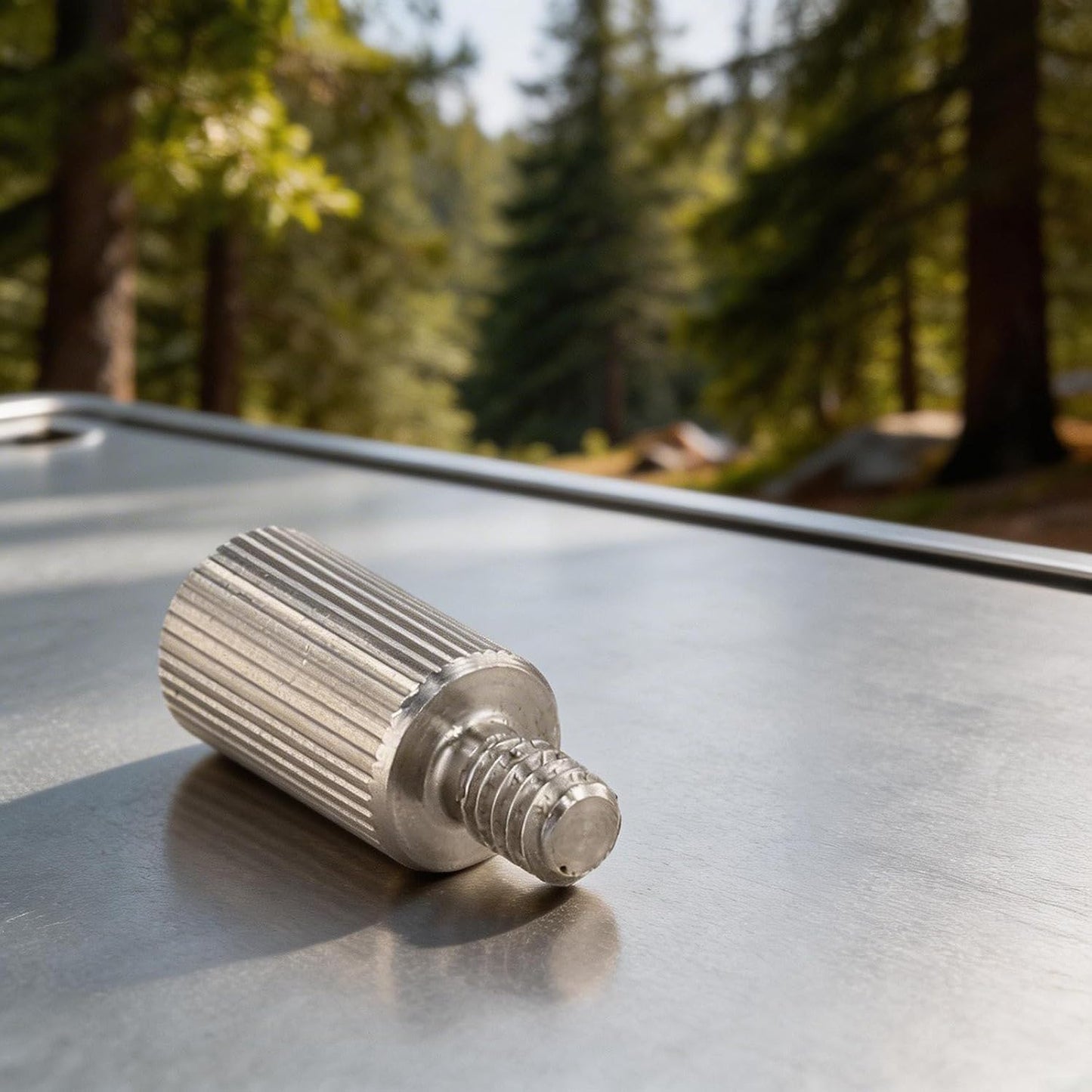 Minhe 1/4" 6mm Folding Table Light Stand Adapter Outdoor Camping Stainless Steel Thread Conversion Male to Female