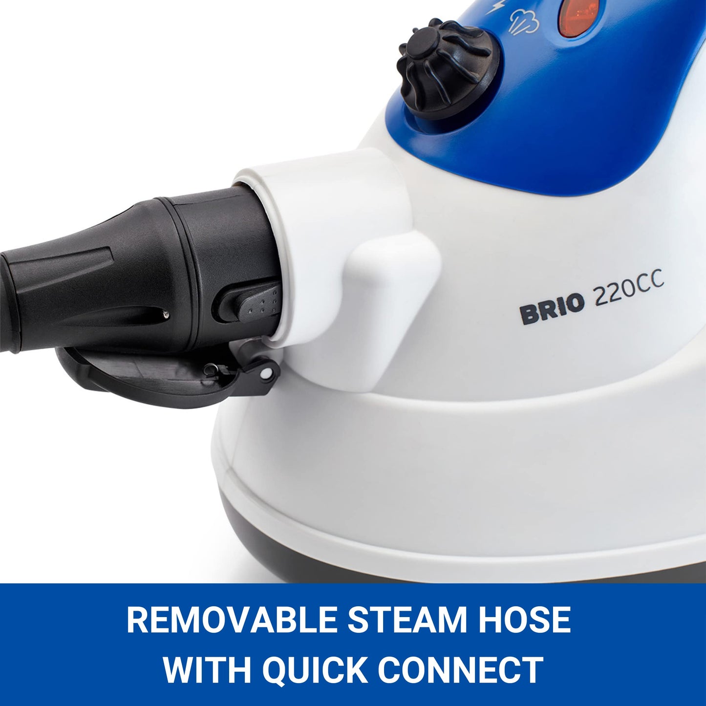 Brio 220CC Canister Steam Cleaner - Steamer for Cleaning Tile, Grout, Hardwood Floor, Freshens Carpet, Cars and Automobiles with 65 PSI Pressure