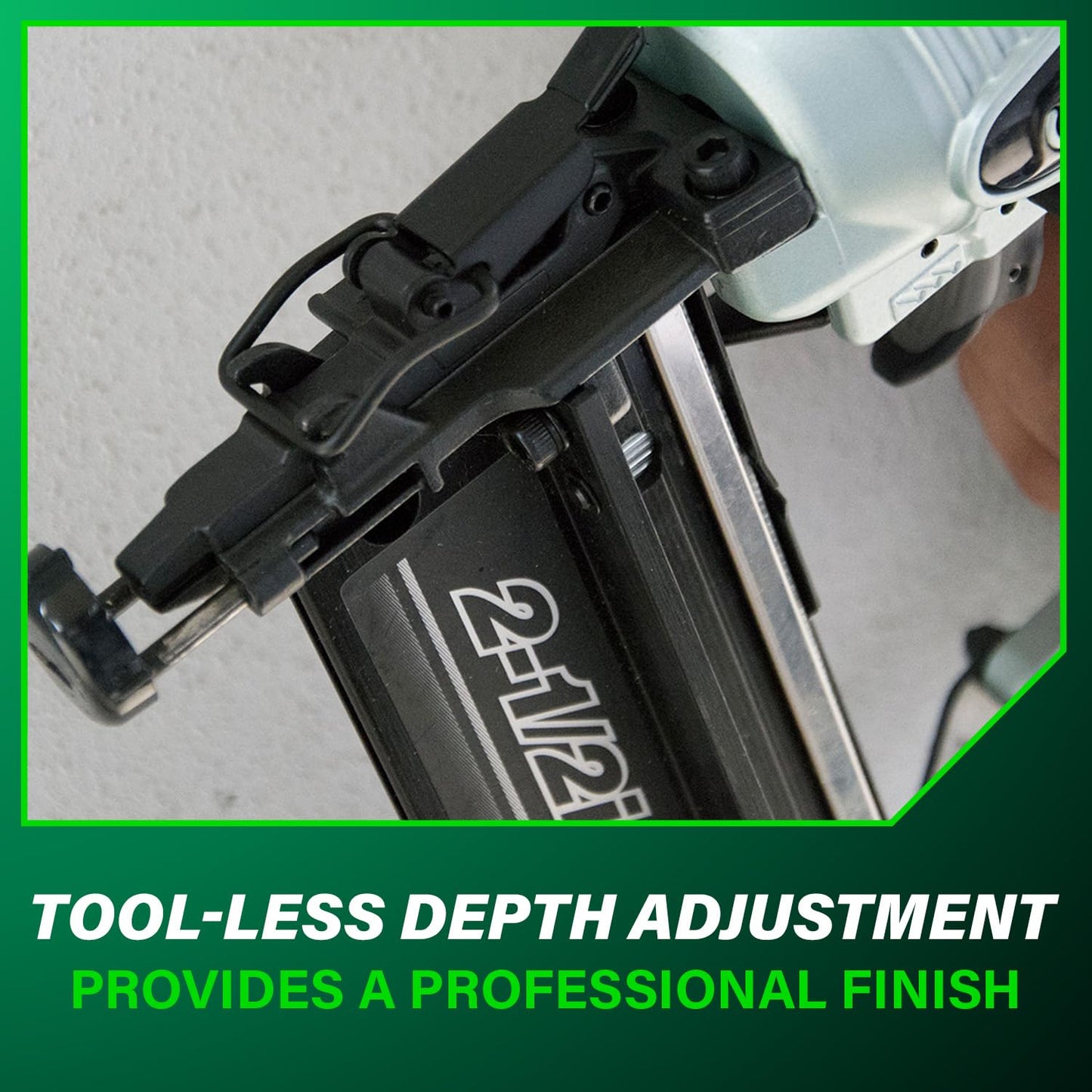 Metabo HPT Finish Nailer with Air Duster, Pro-Preferred Pneumatic Power Nailers, Ideal for Molding, Chair Rail, and Cabinetry, Lightweight 3.7 lbs, 16 Gauge, 1″ to 2-1/2″ Finish Nails, NT65M2S