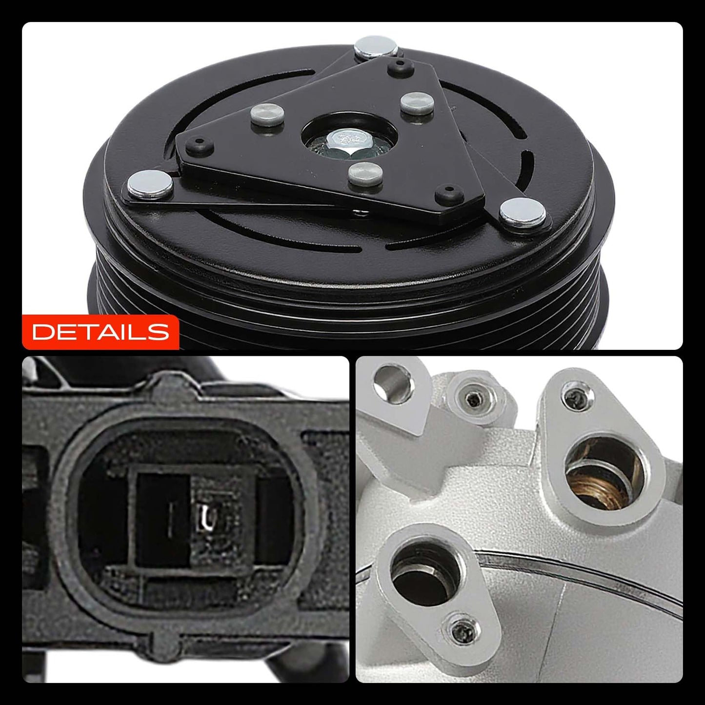 A-Premium Air Conditioner AC Compressor with Clutch Compatible with Mazda 3 2022-2024, CX-30 CX30 2023, CX-50 CX50 2024, 2.0L 2.5L
