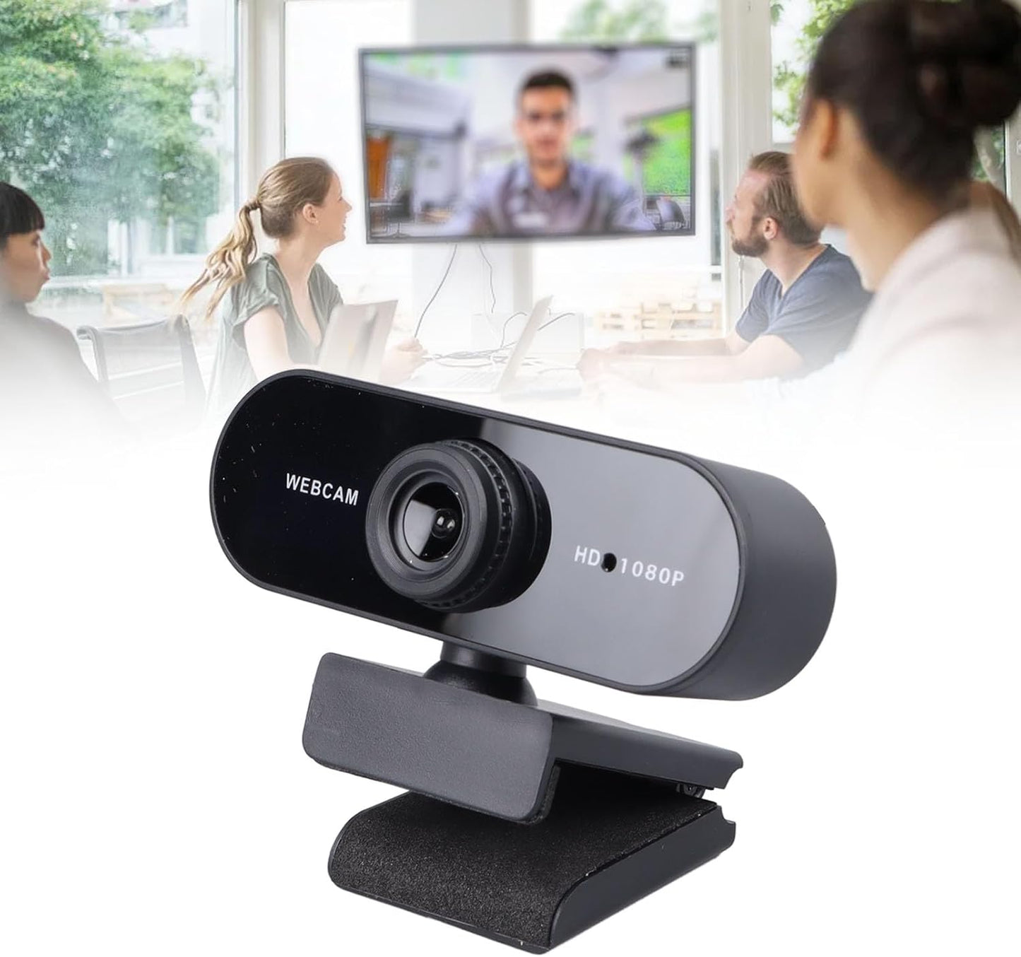 Topyond 1080P Webcam for PC and Laptop, Streaming Webcam with Microphone, External USB Camera for Online Calling, Video