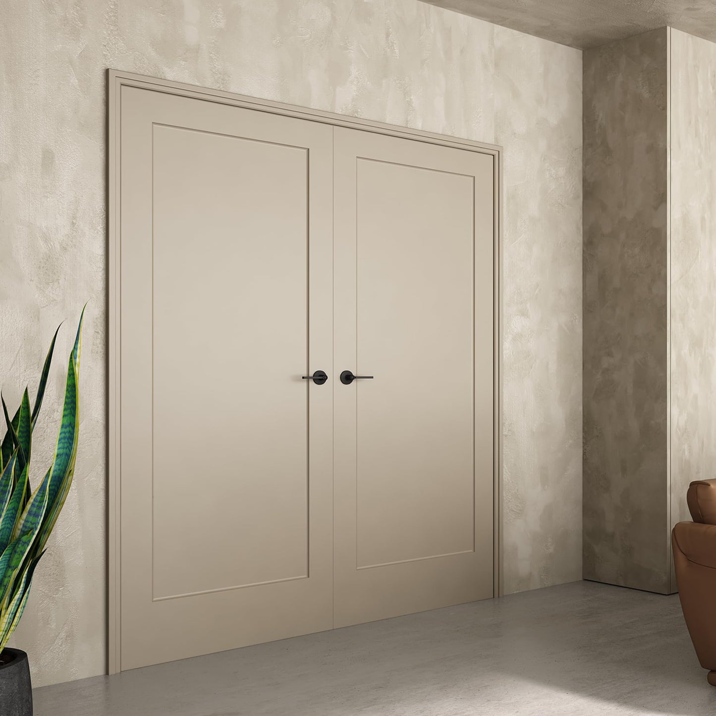 JUBEST 24"x80" 1-Panel Shaker Style White Primed Hollow Core Interior Molded Door Slab, NOT Pre-drilled and NOT Included Hardware, Pre-Assembled Interior Door for Pantry, Laundry, Closet