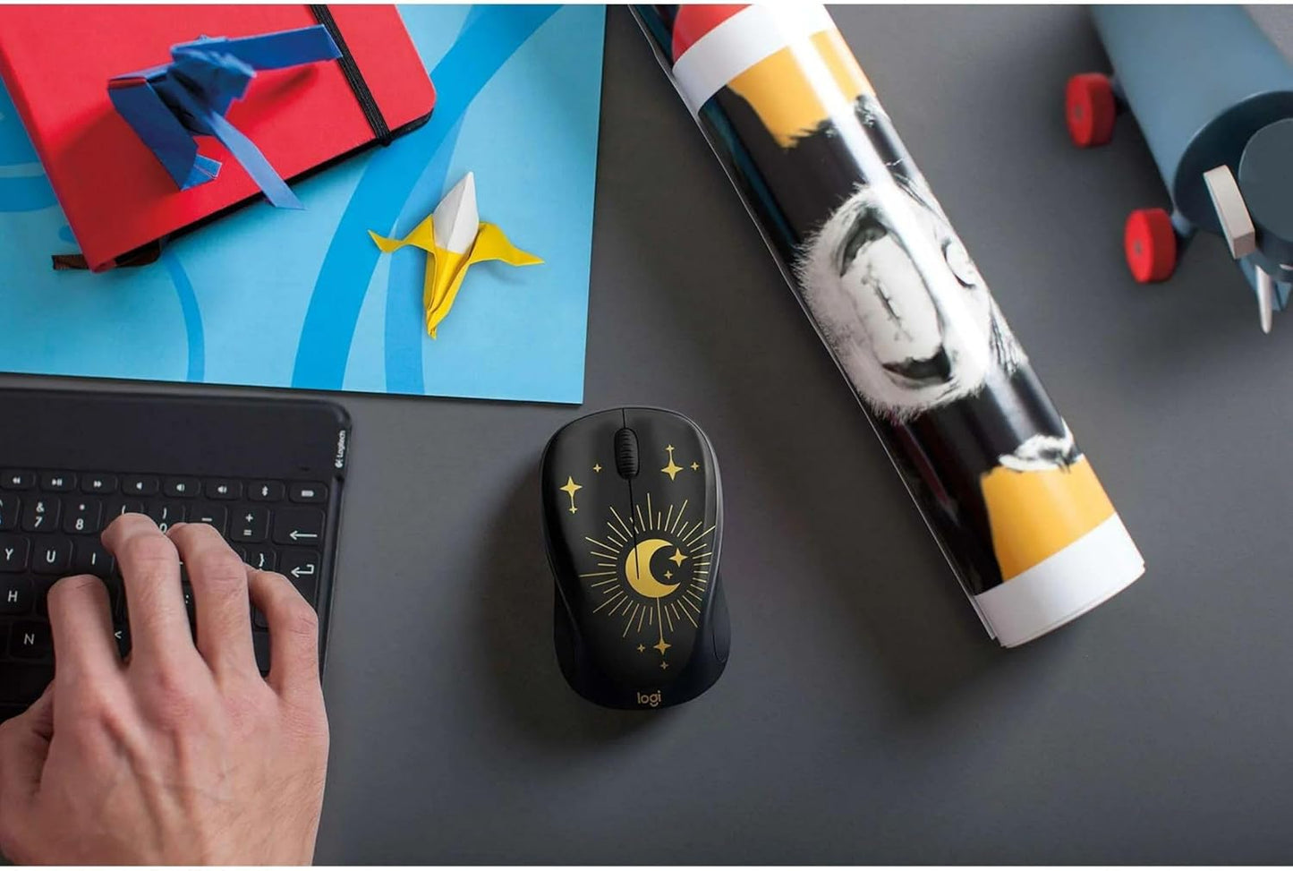 Logitech 2.40 Mouse - Optical - Wireless - Radio Frequency - GHz - Magic Night - Tilt Wheel