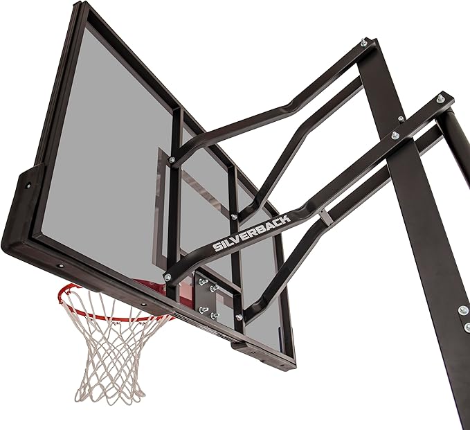 Silverback In-Ground Basketball Hoops, Adjustable Height Tempered Glass Backboard and Pro-Style Flex Rim. - Multiple Styles Available