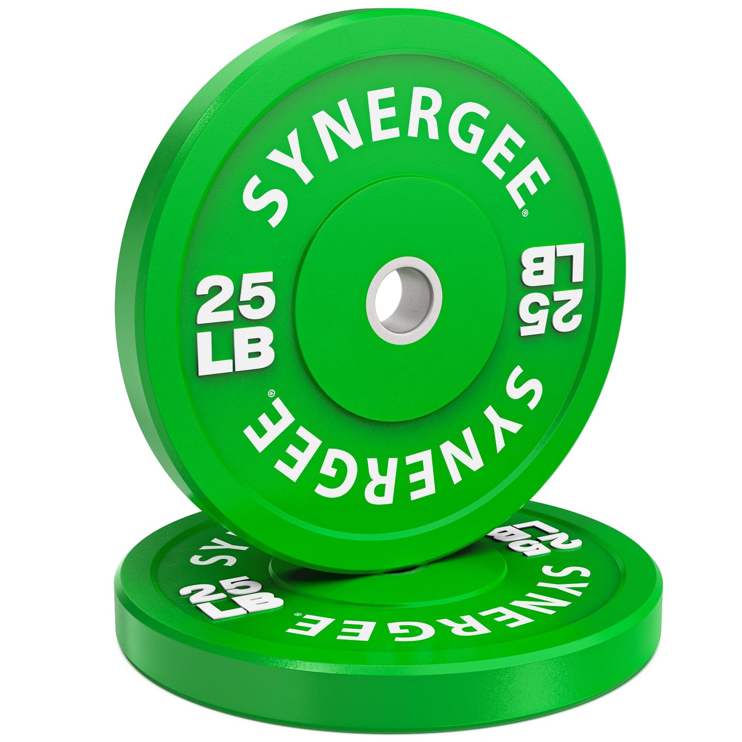 Synergee Bumper Plates – Durable Olympic Weight Plates, Low-Bounce Rubber for Strength Training, Powerlifting, and Functional Workouts.