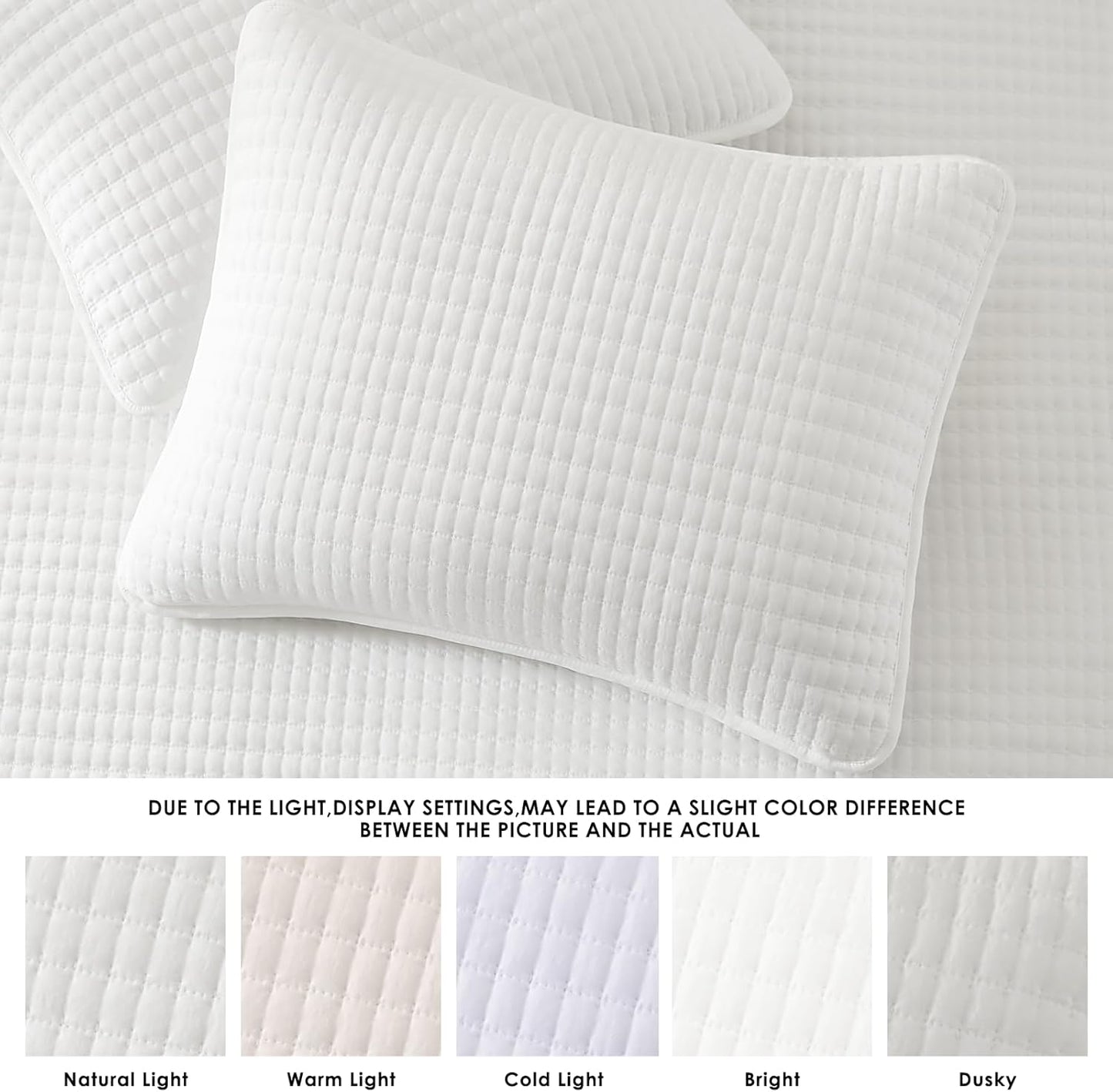 WRENSONGE King Size Quilt Bedding Set - 3 Pieces Lightweight Summer Coverlet with 2 Pillow Shams